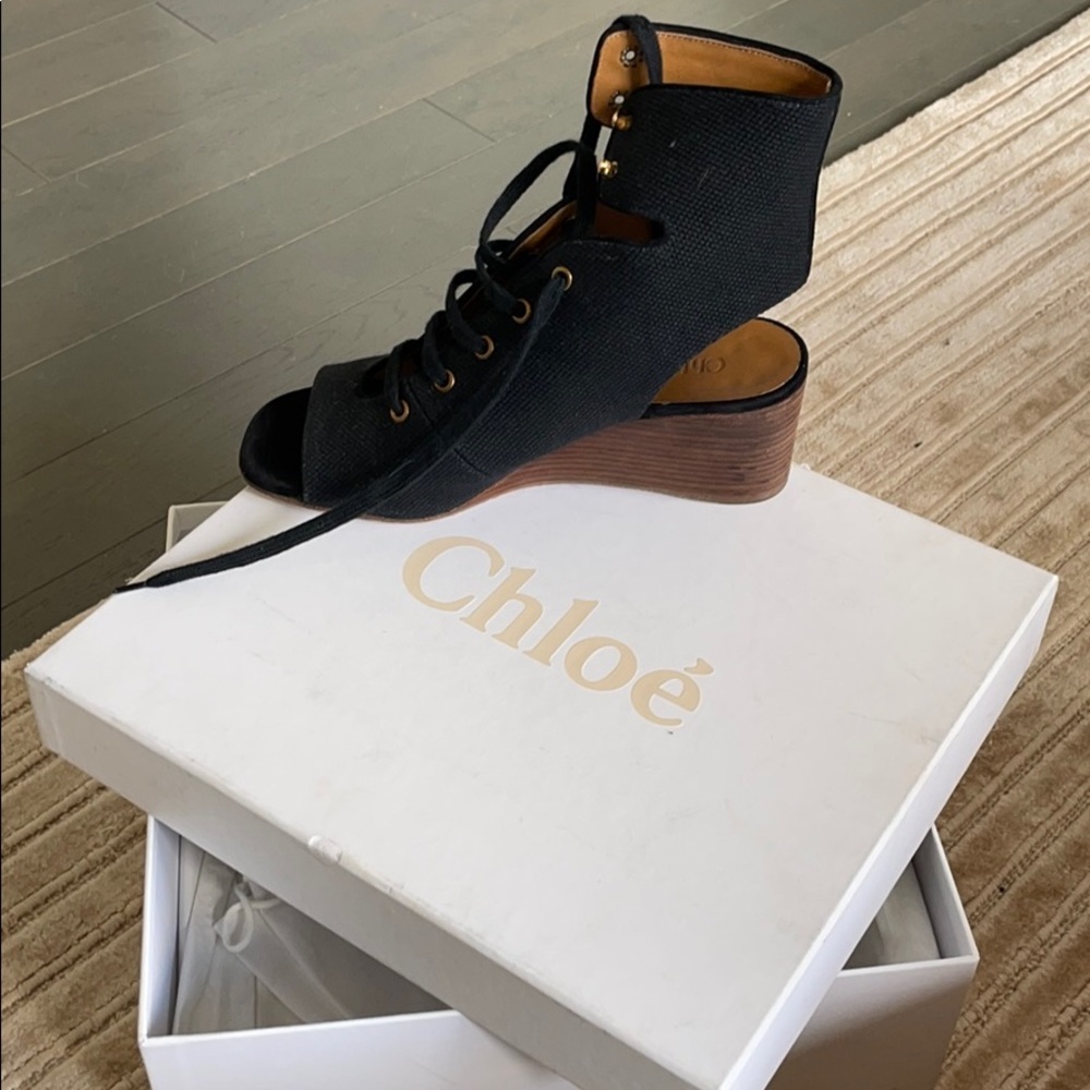 Chloe wedges, like new